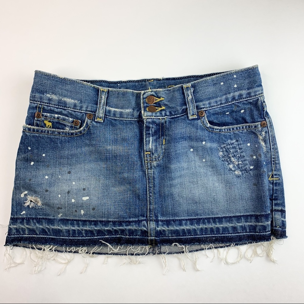 Abercrombie & Fitch Distressed Denim Skirt